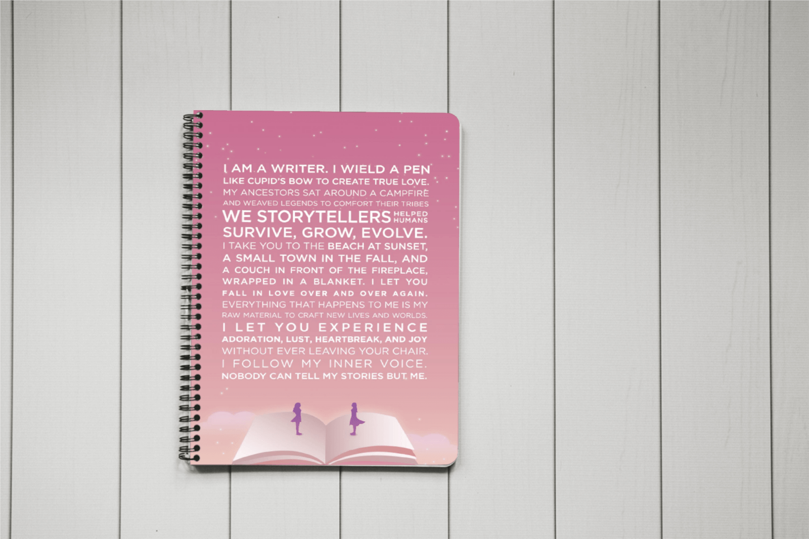 The Writer’s Epiphany Notebook - Female-Female Romance Cover - Scribe Forge