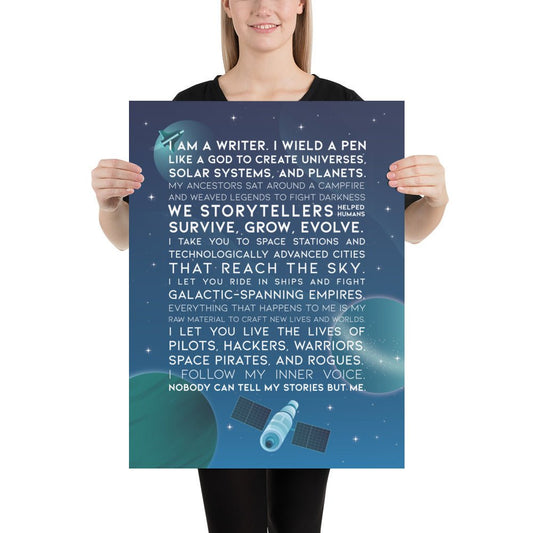 The Writer’s Muse Inspirational Poster - Sci-fi - Scribe Forge
