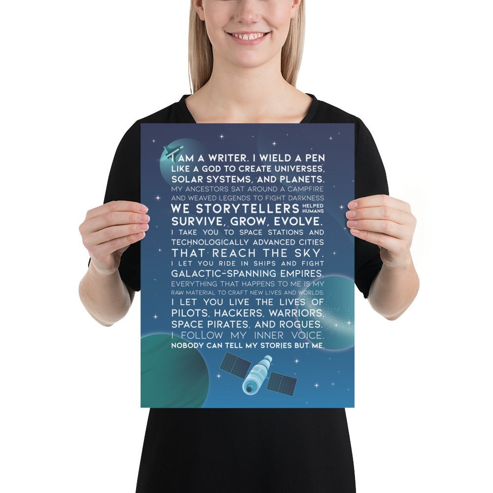 The Writer’s Muse Inspirational Poster - Sci-fi - Scribe Forge