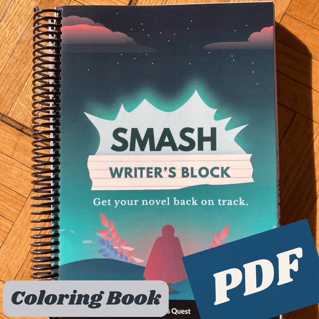Smash Writer's Block Coloring Book - PDF Digital Download - Scribe Forge