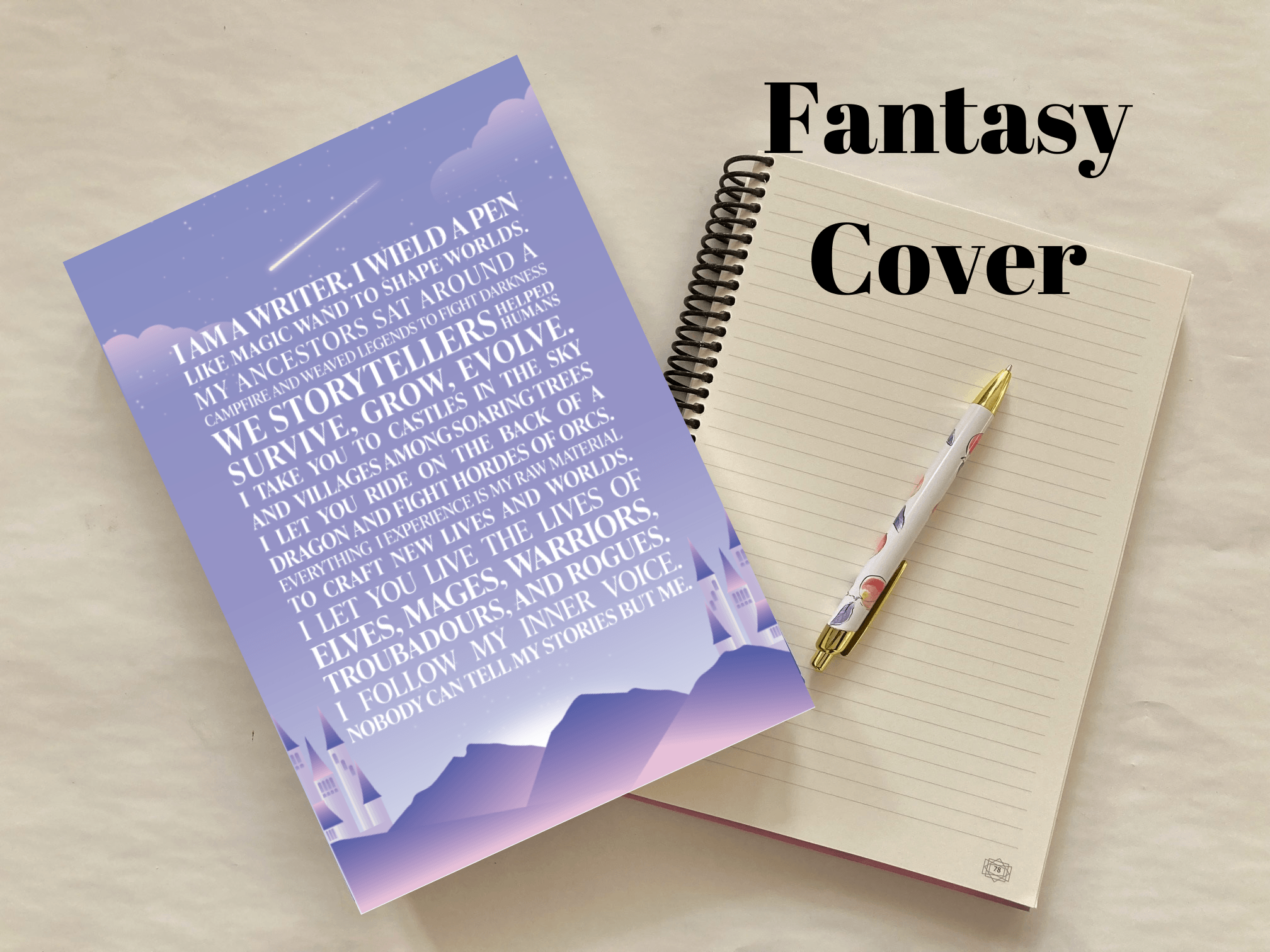 The Writer’s Epiphany Notebook - Fantasy Cover - Scribe Forge