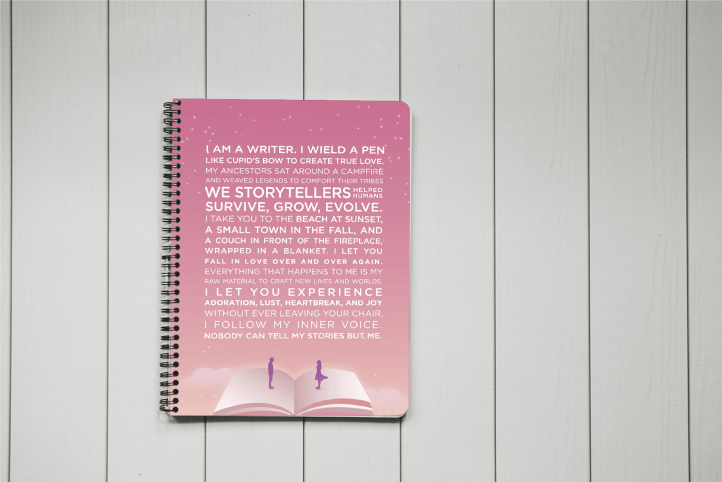 The Writer’s Epiphany Notebook - Male-Female Romance Cover - Scribe Forge