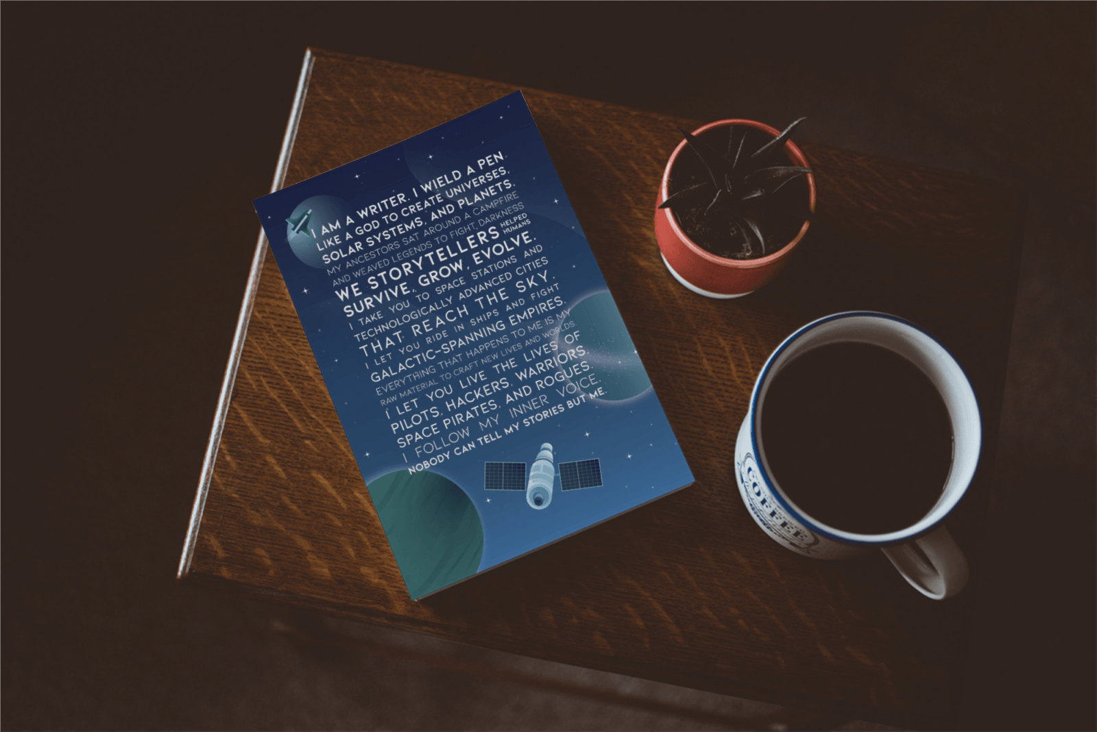 The Writer’s Epiphany Notebook - Sci-fi Cover - Scribe Forge