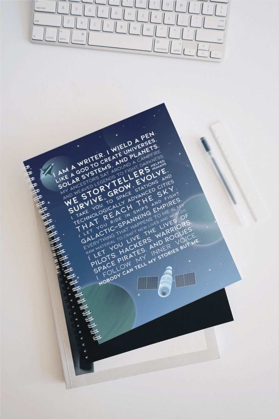 The Writer’s Epiphany Notebook - Sci-fi Cover - Scribe Forge