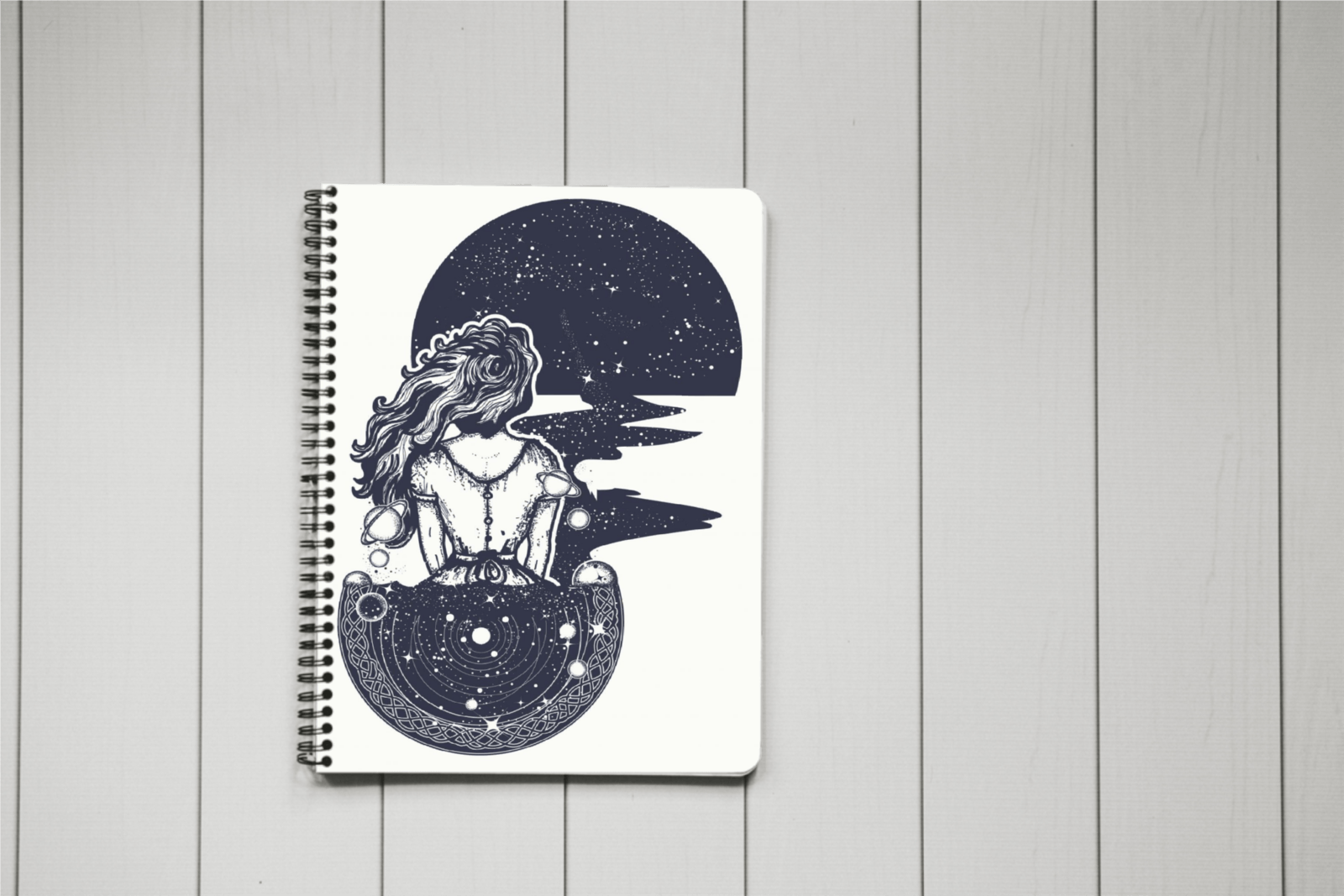 The Writer’s Epiphany Notebook - Space Woman Cover - Scribe Forge