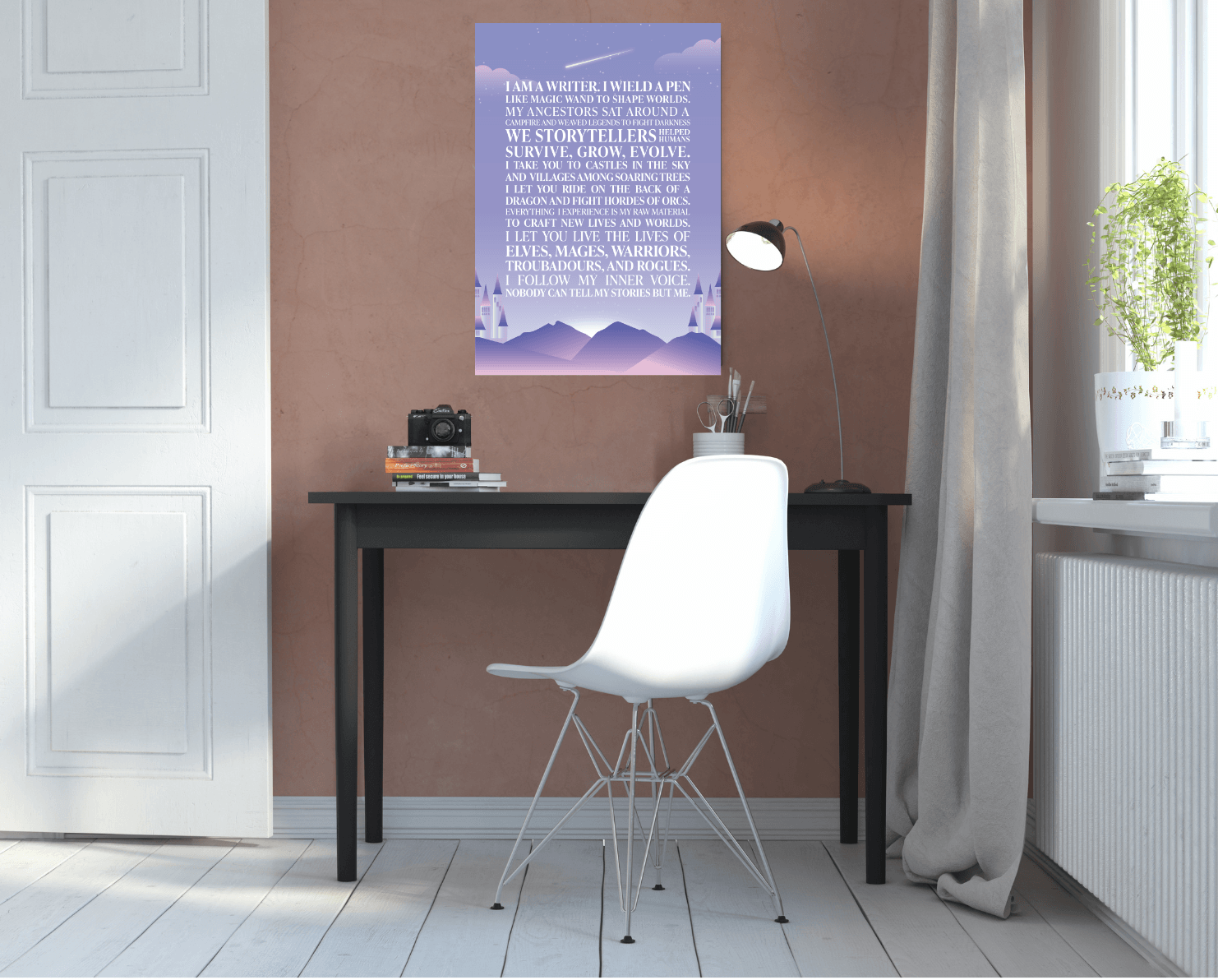 The Writer’s Muse Inspirational Poster - Fantasy - Scribe Forge