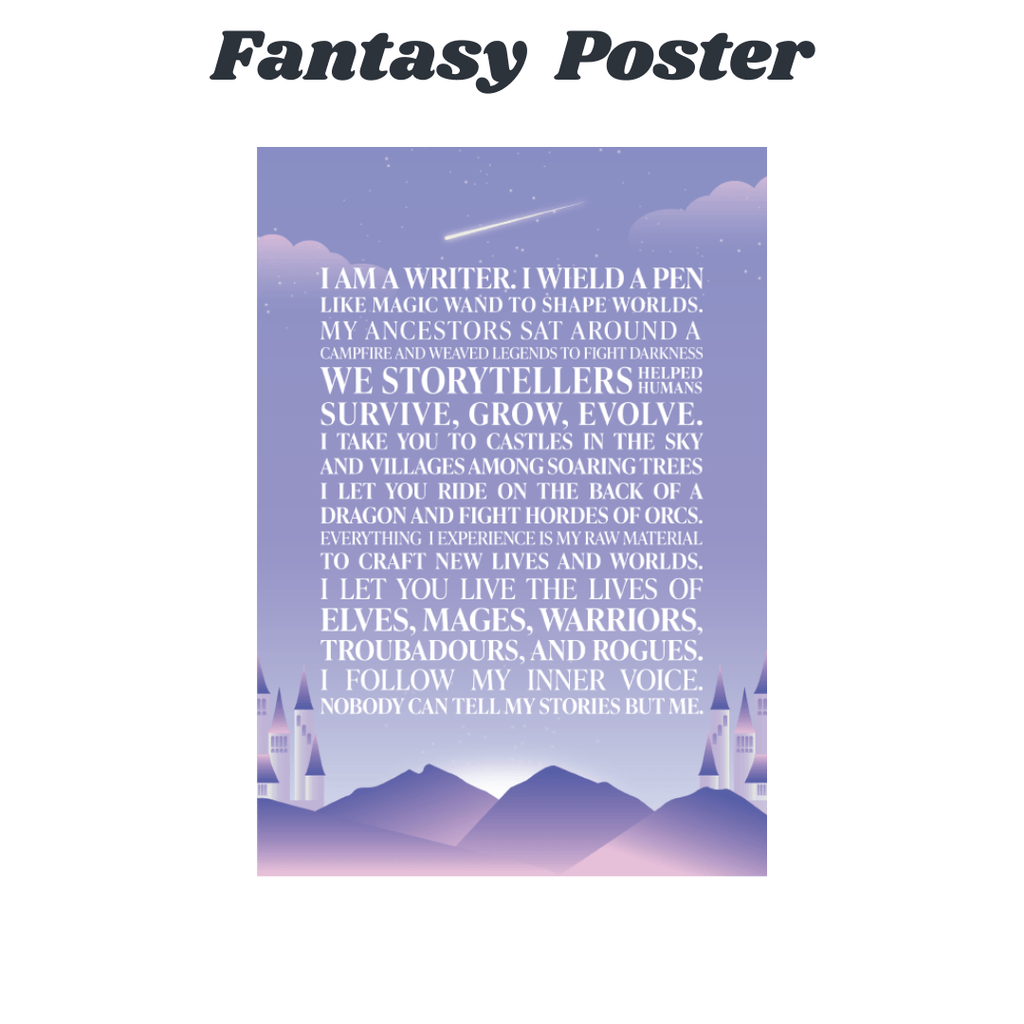 The Writer’s Muse Inspirational Poster - Fantasy - Print-at-home Version - Scribe Forge