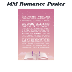 The Writer's Muse Inspirational Poster - Male-Male Romance - Print-at-home Version - Scribe Forge