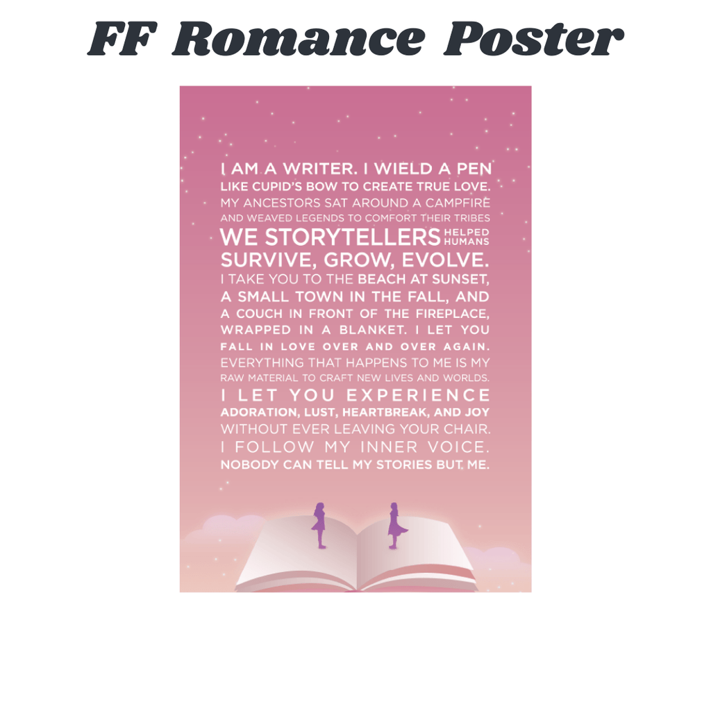 The Writer’s Muse Inspirational Poster - Romance Female-Female - Print-at-home Version - Scribe Forge