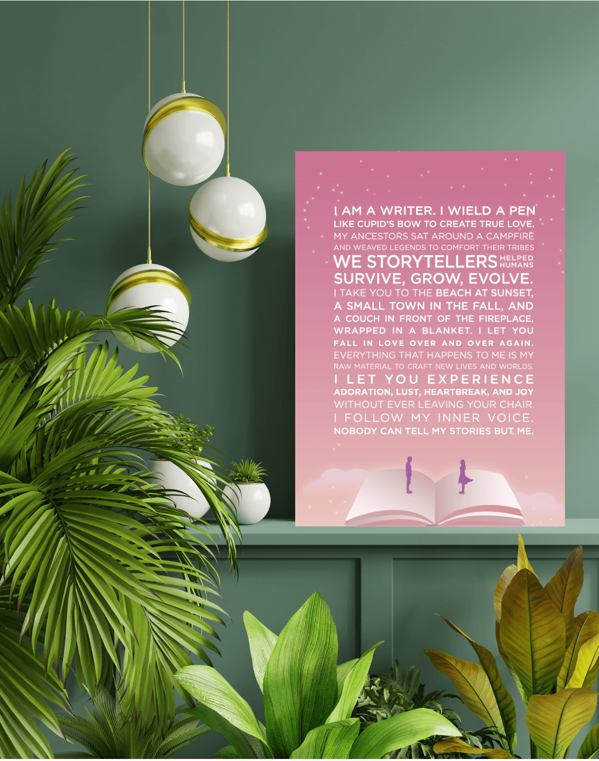 The Writer's Muse Inspirational Poster - Romance FF - Scribe Forge