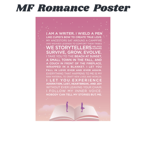 The Writer’s Muse Inspirational Poster - Romance Male-Female - Print-at-home Version - Scribe Forge