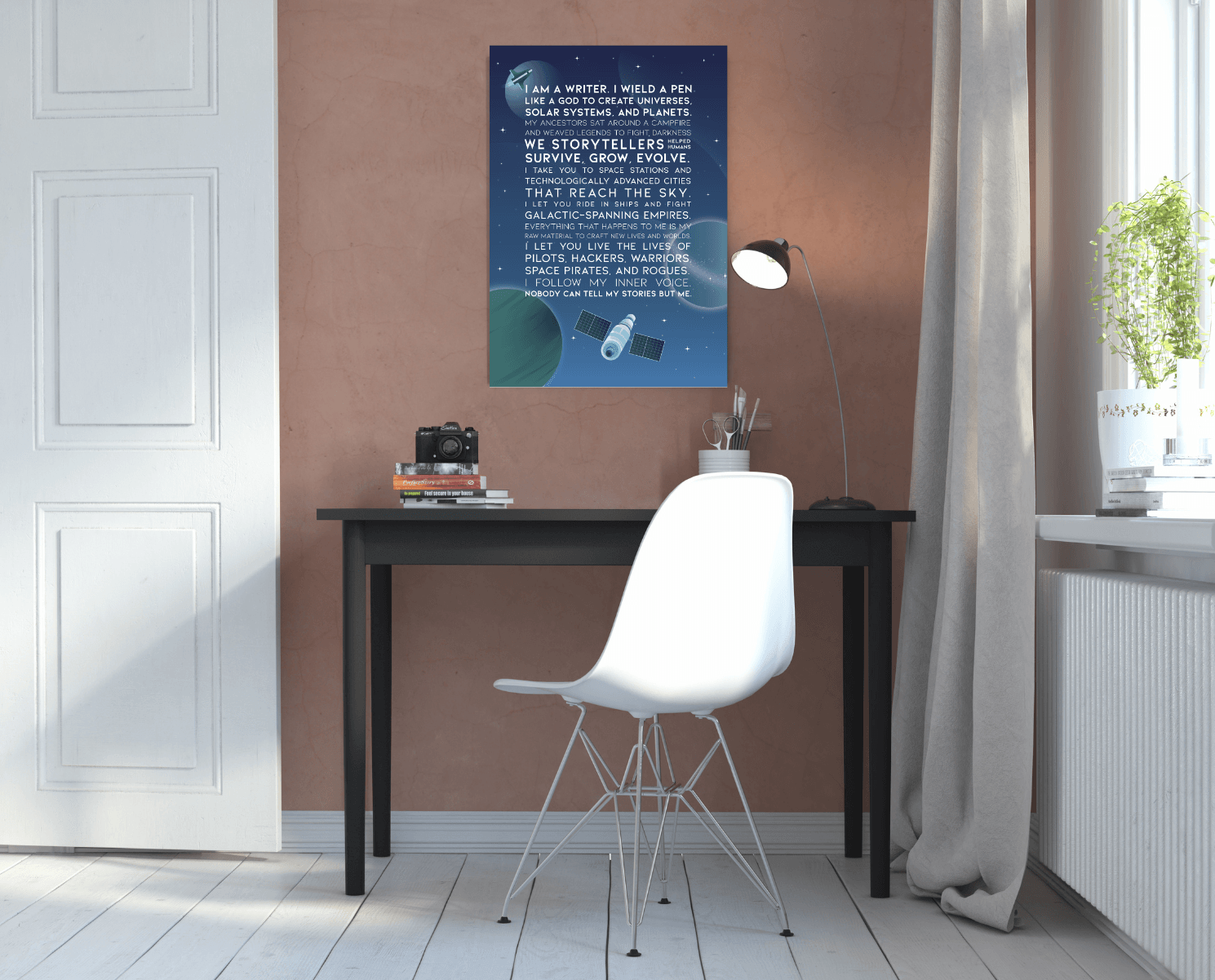 The Writer’s Muse Inspirational Poster - Sci-fi - Scribe Forge