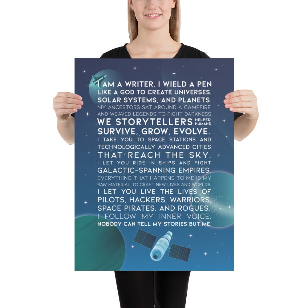 The Writer’s Muse Inspirational Poster - Sci-fi - Scribe Forge